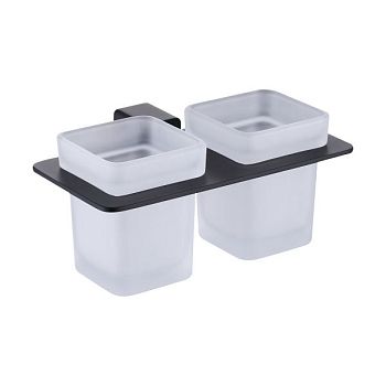 Стакан для ванной комнаты двойной Raglo R301.08.06, черный