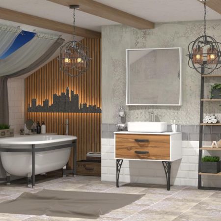 Мебель для ванной Дольче Лофт Opadiris Светлый орех, артикул 