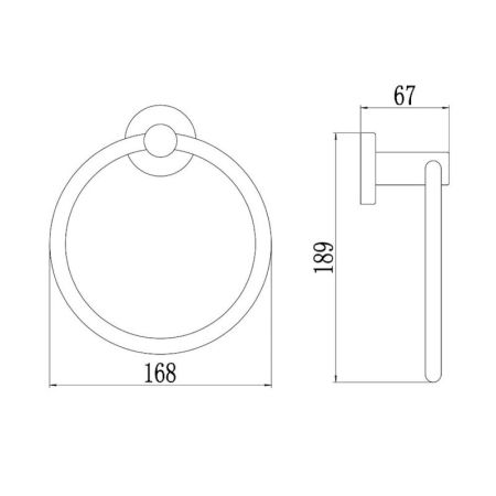 Кольцо для полотенец Savol S-005660C, матовое золото