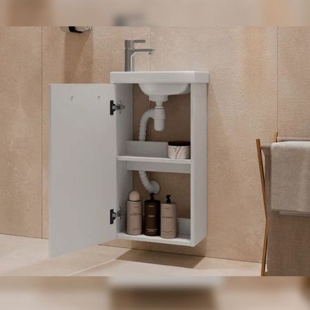 Тумба под раковину подвесная Velvex Estea tp.EST.MOD.40.1D, 40 см, артикул tp.EST.MOD.40.1D