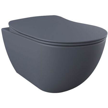 Унитаз Creavit Free FE320-11BM00E-0000 подвесной Базальт без сиденья, артикул FE320-11BM00E-0000