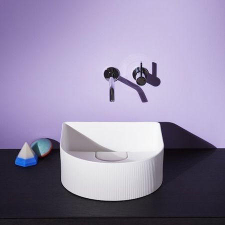 Laufen Sonar Раковина 340x340х130мм без перелива, без отв. под смеситель, с текстурой, цвет: белый, артикул 8.1234.1.000.112.1