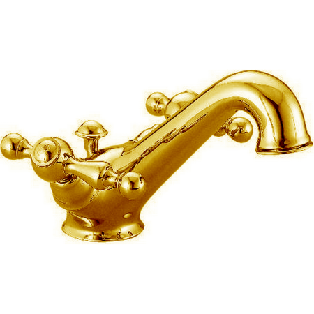 CISAL Arcana America Смеситель для раковины на 1 отверстие, с донным клапаном, цвет золото, артикул AA00051024