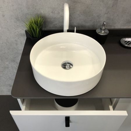 Тумба с раковиной Comforty Сорренто 90Н 00-00000821 Светло-серая