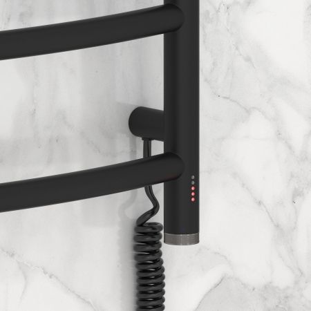 Полотенцесушитель электрический "ГАЛАНТ 4.0" 600х500 правый (Матовый чёрный), артикул 31-0831-6050