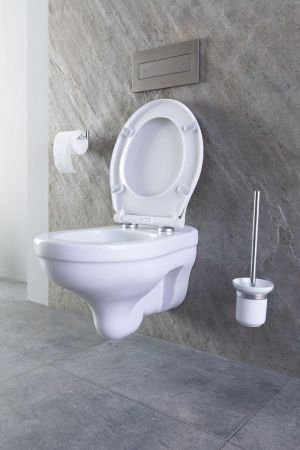 Ершик для унитаза Allen Brau Priority 6.31008-BN белый/никель браш, артикул 6.31008-BN