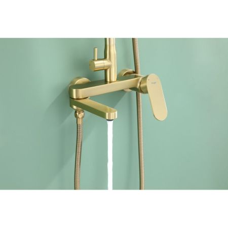 Душевая система Raglo R10.24.03, сатин золотой