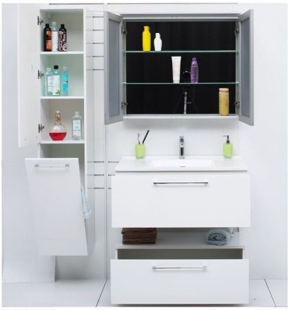 Шкаф-пенал De Aqua Тока 1S БК 30 L белый, артикул 00167358