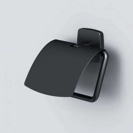 A90341422 Gem, Держатель для туалетной бумаги с крышкой, черный, артикул A90341422