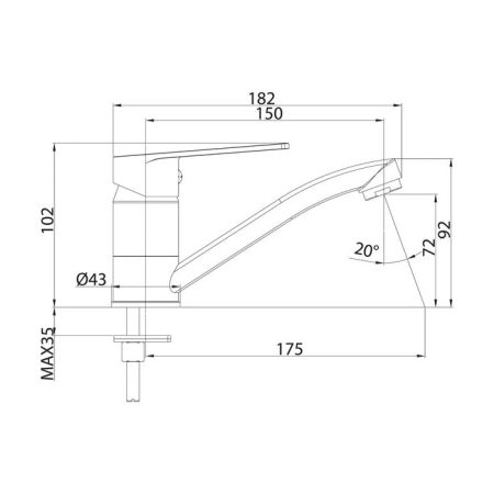 Смеситель для раковины Milardo Helic (HELSBR0M01), артикул HELSBR0M01