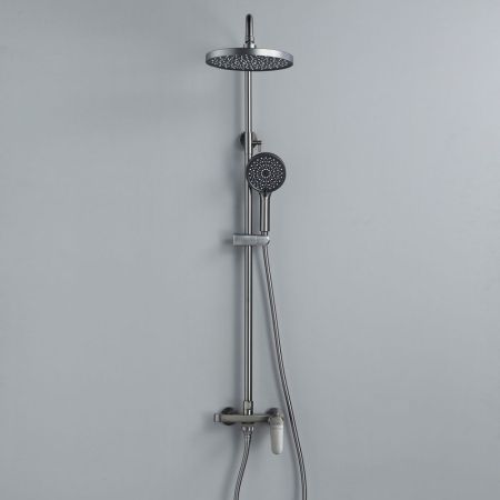 Душевая система Shevanik S4336T, оружейная сталь