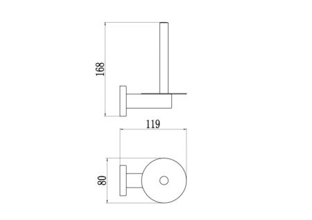 Держатель для туалетной бумаги Savol S-005652H-1, черный, артикул S-005652H-1