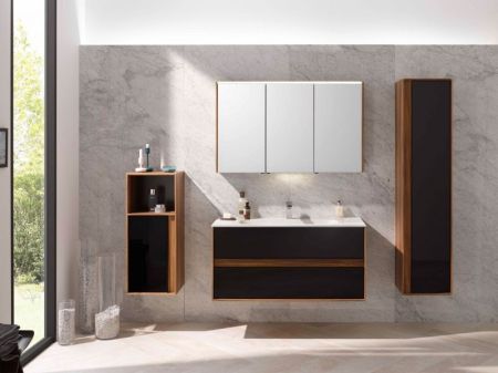 Шкаф пенал Vitra Metropole 40 L 58208 подвесной Сливовое дерево Черный, артикул 58208