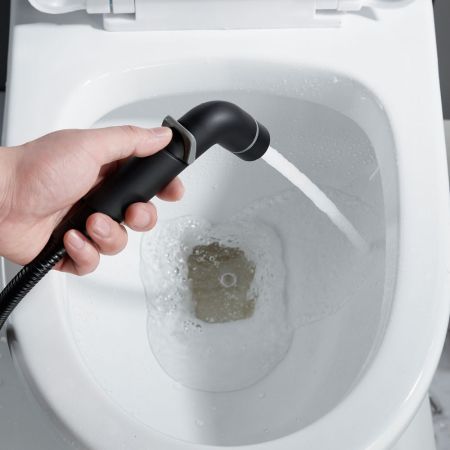 Гигиенический душ со смесителем Shevanik S4705H-1, черный