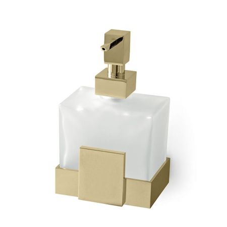 OASIS SQUARE Дозатор для жидкого мыла, настенный, цвет золото, артикул 0SQR01901600011OR