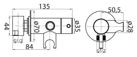 Смеситель для душа Cezares Articoli Vari CZR-DA1-01 Хром