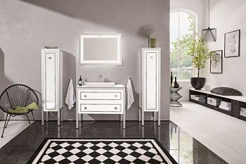 Комплект мебели Puris Urban Loft, 1200 мм, цвет белое стекло