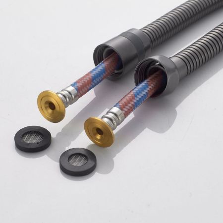 Гигиенический душ со смесителем Shevanik S4105T, оружейная сталь, артикул S4105T