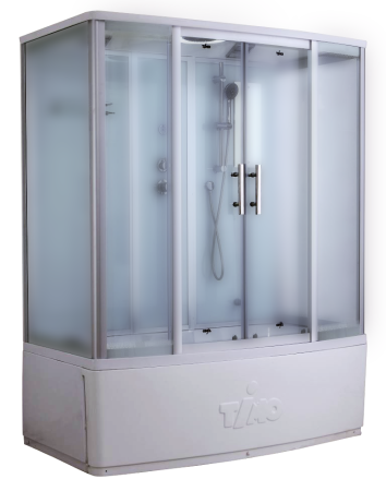 Душевая кабина (душевой бокс) Timo Standart Silver Fabric T-6650SF, 150x88x220, артикул T-6650SF