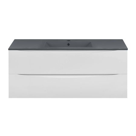 База под керамическую раковину Mia 1200 подвесная, 2 выкатных ящика soft close, G.White, артикул VMC-2MC120GW
