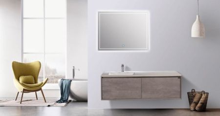 Комплект мебели для ванной Black&White Universe U909.1500 подвесной Пепельный