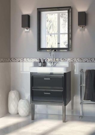 Зеркало POMPEI 60, черное глянцевое, артикул PO.mi.60\BLK