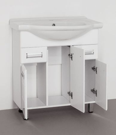 Тумба с раковиной Style Line Ирис 75 (2 ящ.) под умывальник Байкал 75, артикул ЛС-00000017