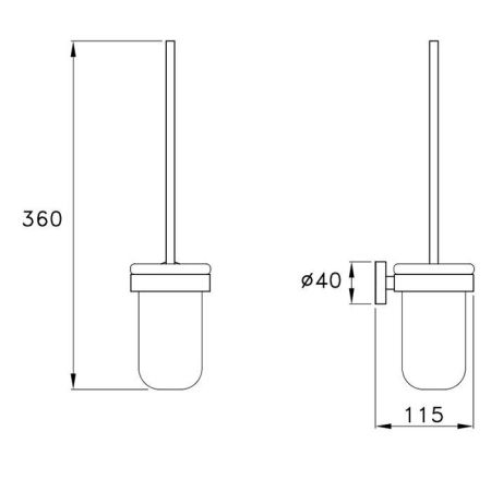 STELLA Ершик для унитаза, цвет хром