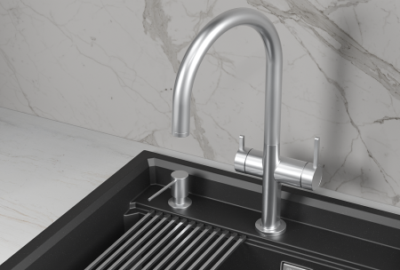 Смеситель для кухни GRANULA (8274, НЕРЖ), артикул 8274, НЕРЖ