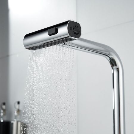 Смеситель для кухни с мультифункциональным изливом Raffine F203, хром