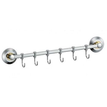 Планка с крючками Savol S-007176, хром