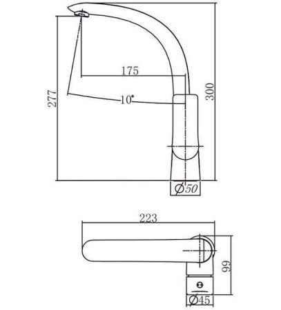 Смеситель для кухни Aquanet Arctic AF520-41СW, артикул AF520-41СW