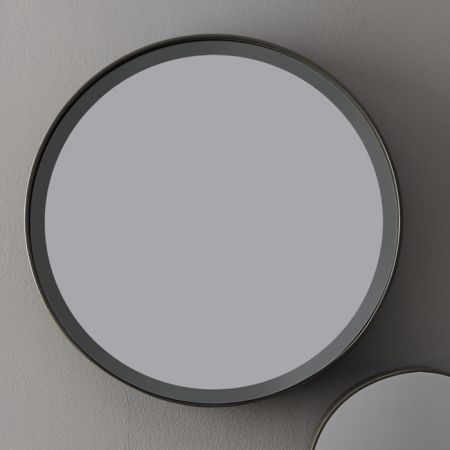 BURGBAD Зеркало Ø500х60 мм., с подсветкой, с выключателем, корпус кварцевый металлик, артикул SIDG050 K0517