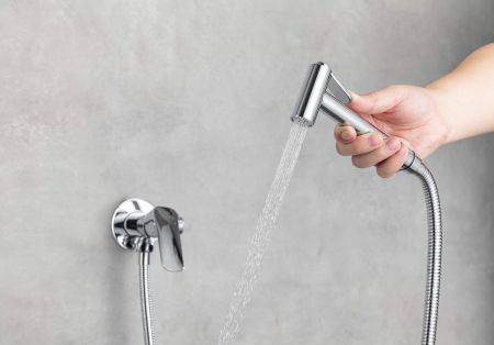 Комплект для гигиенического душа встроенный AQUATEK (cмеситель + гигиеническая лейка + шланг) AQ1019CR ВЕГА, артикул AQ1019CR