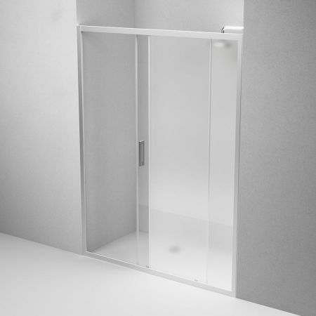 W90G-150-1-195MM Gem Solo Дверь душевая 150х195, стекло матовое, профиль матовый хром