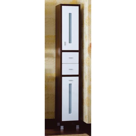 Шкаф пенал Бриклаер Бали 34 Корпус венге, фасад белый