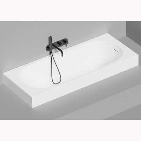 Salini ORNELLA KIT Встраиваемая ванна 1700х700х600мм, овальная чаша, донный клапан, сифон,  щелевой слив-перелив, мат-л: S-Sense, глянцевый, белый., артикул 102413G