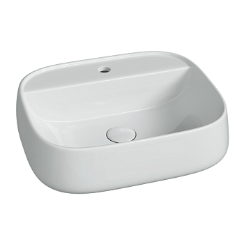 Раковина подвесная Ceramicanova Источник (Fonte) с отверстием под смеситель 500x420x145 белый CN5051