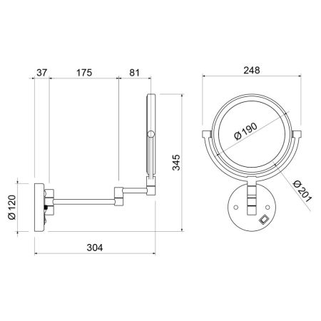 Зеркало с подсветкой Timo Saona золото шлифованное (13376/20), артикул 13376/20