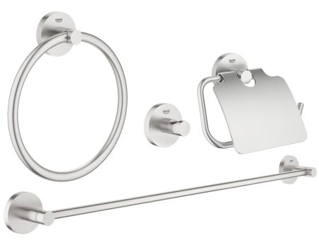 Набор аксессуаров GROHE Essentials (4 предмета), суперсталь (40776DC1), артикул 40776DC1