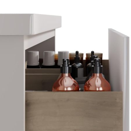 Тумба с раковиной подвесная Dreja Perfecto 70 см, белый, артикул 99-0807-com