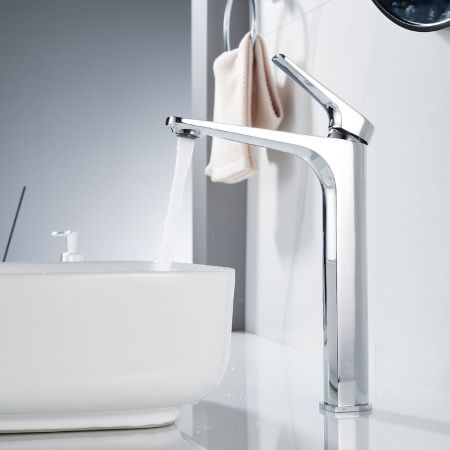 Смеситель для раковины высокий Shevanik S4211, хром, артикул S4211