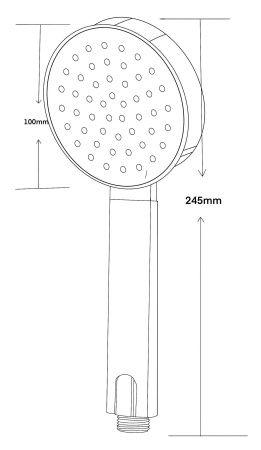 Ручной душ, 1 реж., диам. 100  артикул: VSP10, VODA