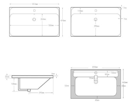 Раковина Aquanet Flash 80