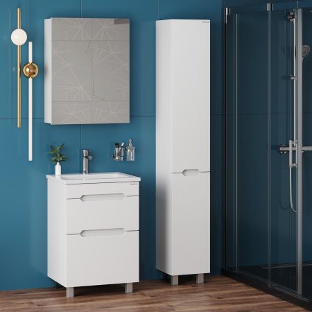 Пенал Onika Айленд 30 напольный, белый