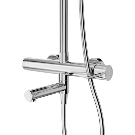 RELAX-CVD-NOP Душевая стойка со смесителем и изливом, черный матовый, артикул RELAX-CVD-NOP