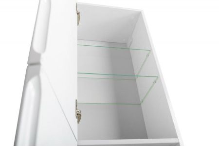 GIUBILEO Шкаф подвесной с двумя распашными дверцами с доводчиками, с двумя полками, универсальный, Bianco Lucido, 400x300x1500, GIUBILEO-1500-2A-SC-BL, артикул GIUBILEO-1500-2A-SC-BL