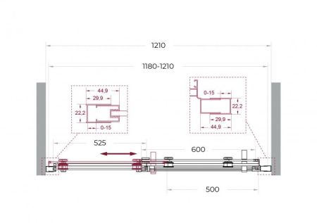 MARINO-2-BF-1-120-C-CR Душевая дверь, артикул MARINO-2-BF-1-120-C-CR