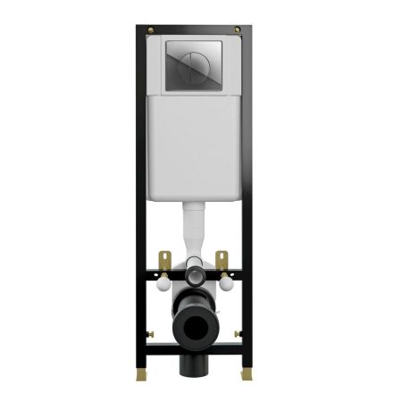 Инсталляция Cersanit  BLACK 35 для унитаза механическая кнопка LEON пластик хром глянцевый (S-IN-BLACK-Cg-w), артикул S-IN-BLACK-Cg-w