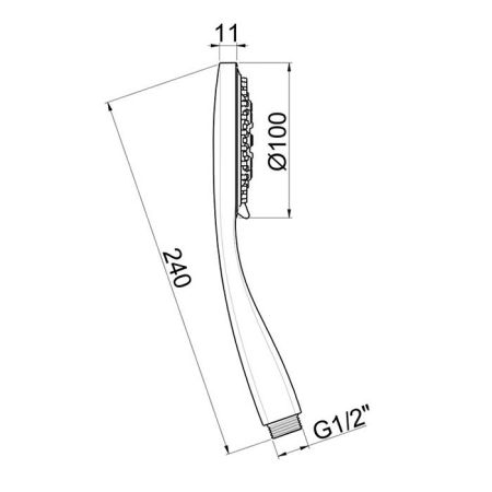 Almar EcoAir EMOTION Ручной душ 100 мм, 3 режима, экономия воды, ABS, хром, артикул E082069.CR